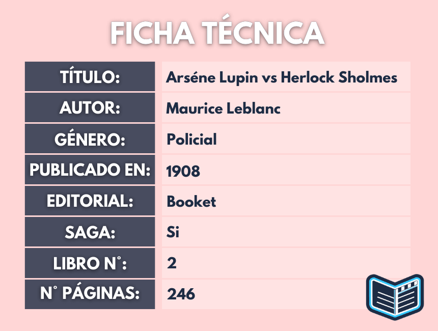 Libro Arsene Lupin contra Herlock Sholmes - paginas - genero - sinopsis